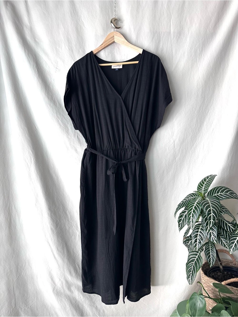 Universal Thread Black Midi Wrap Dress